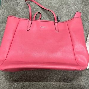 Pink Coach Bag! Bought and never used! More Coral of a color!